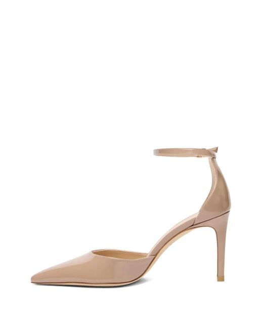 Stuart Weitzman 85 Mm Stuart Power Pumps in het Natural