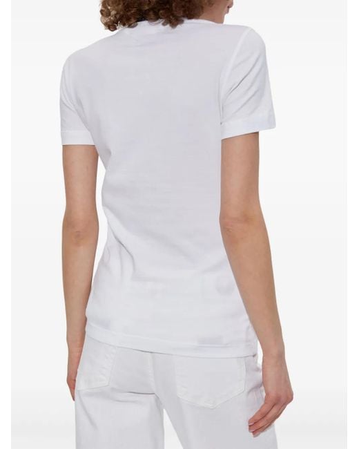 Versace Jeans Couture White V-Emblem T-Shirt