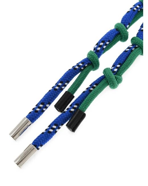 DSquared² Blue Carabiner Knotted Keychain for men