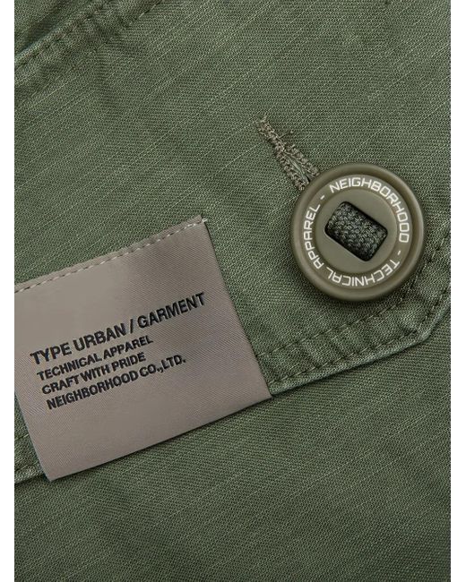 Neighborhood Green Cargo Wide-Leg Shorts for men
