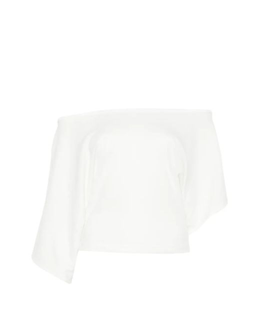 M I S B H V White Holywood Baby Draped Top