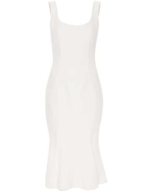 Ermanno Scervino White Kleid mit Schößchen