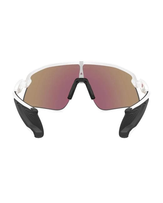 Oakley Blue Geometric Shield-Frame Sunglasses