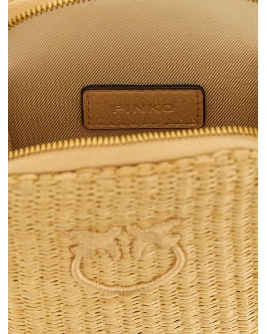 Pinko Metallic Love Birds Diamond Braided Smartphone Holder