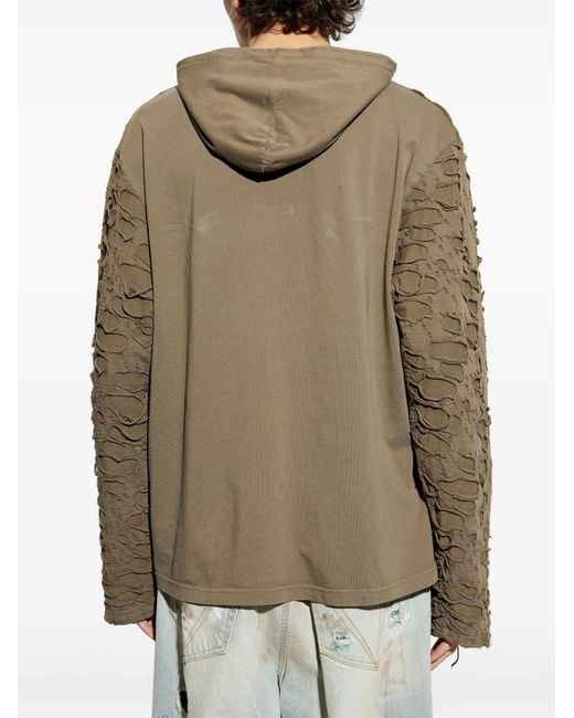 DIESEL Green Sweatshirt T-Crane-Ls-Hood for men