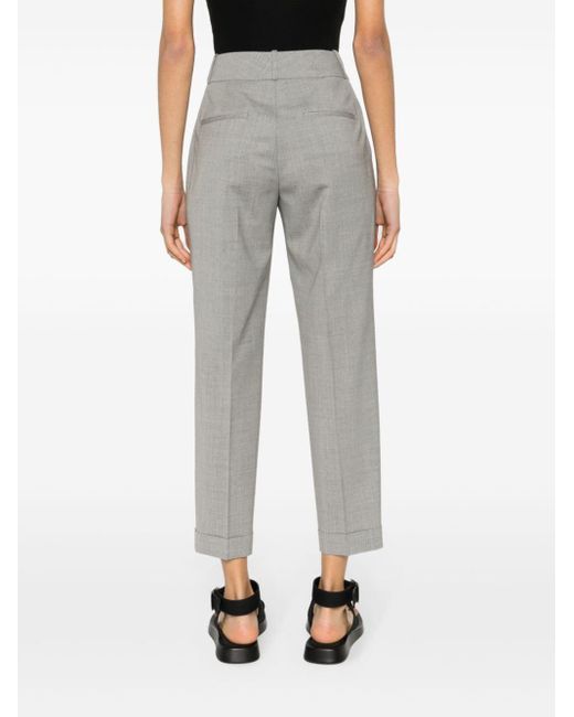 Peserico Gray Tapered Tailored Trousers
