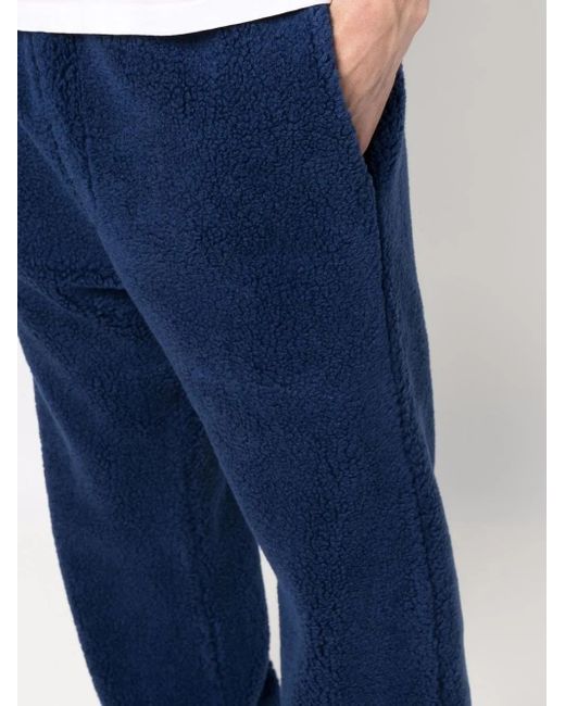 Fendi Blue Fleece Straight-Leg Track Pants for men