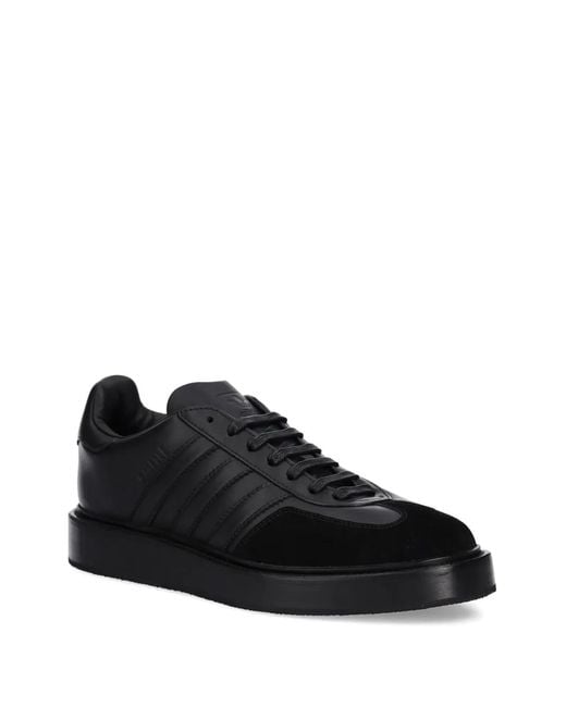 Adidas Black Gazelle Three-Stripes Platform Sneakers
