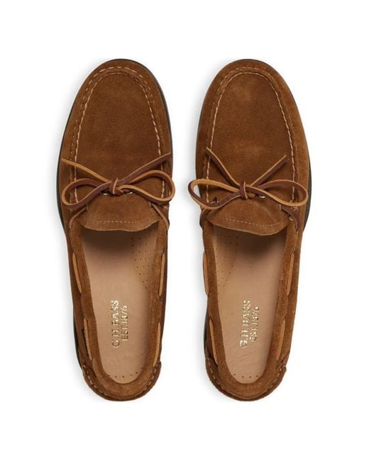 G.H.BASS Brown Camp Moc Decker Boat Shoes for men
