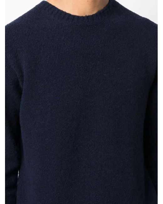 Malo Blue Crew-Neck Knitted Jumper for men