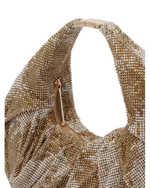 Benedetta Bruzziches Metallic Small Crystal-Embellished Shoulder Bag