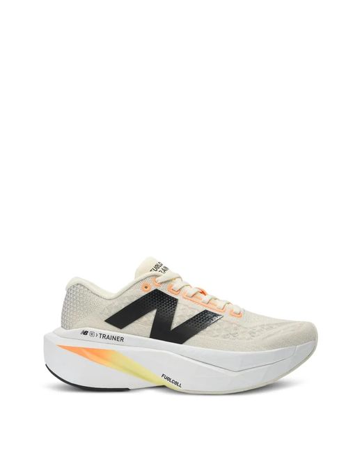 New Balance White Fuelcell Supercomp V3 Logo Sneakers for men