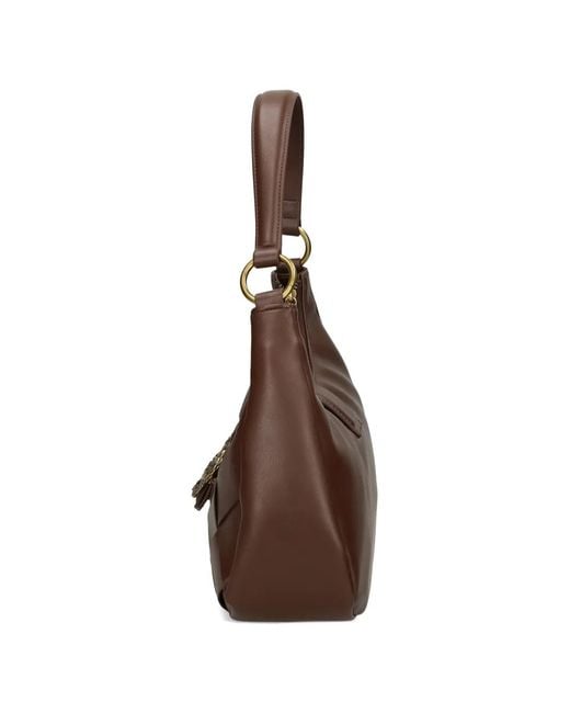 Just Cavalli Brown Woven Snake-Detail Bag
