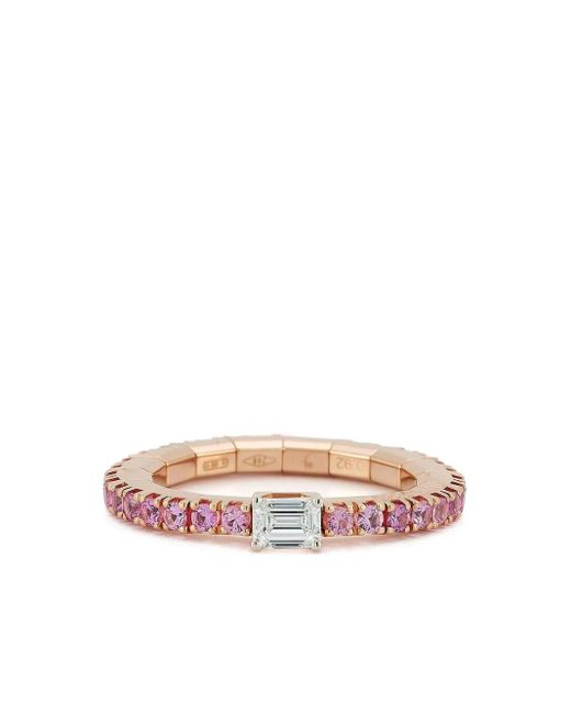 ’ROBERTO DEMEGLIO Pink 18K Rose Stretch Sapphire And Diamond Ring