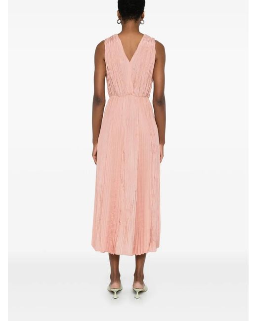 Forte_forte Pink Pleated Long Dress