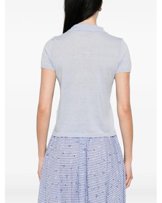 Polo Con Botones Base London de color White