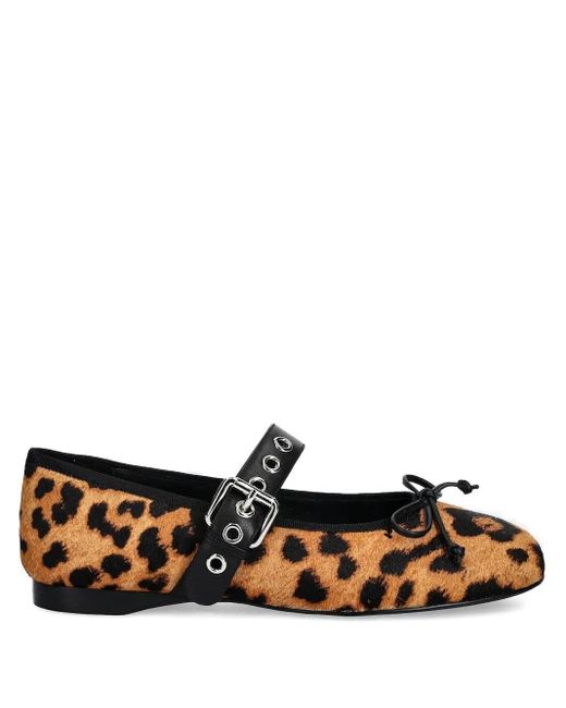 Bailarinas con motivo de leopardo Jeffrey Campbell de color Brown
