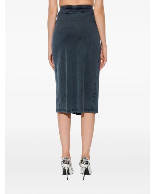 DIESEL Blue Denim Midi Skirt