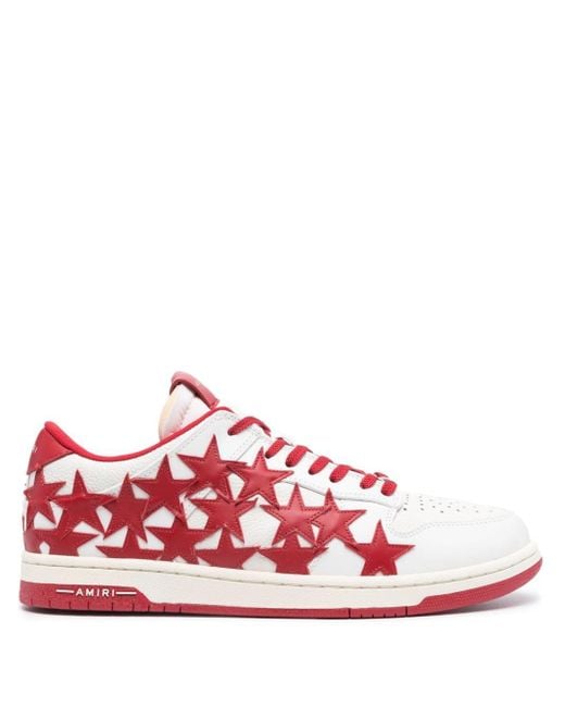 Amiri Red Stars Low Leather Sneakers for men