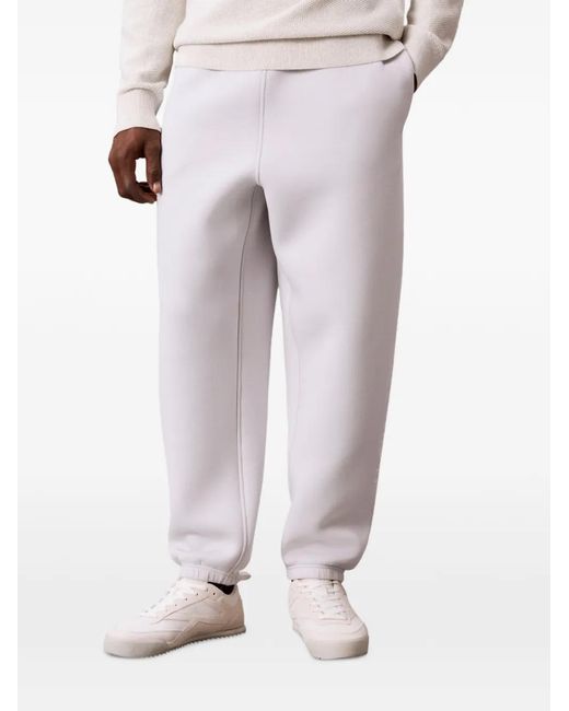 Calvin Klein Gray Logo-Embroidered Track Pants for men