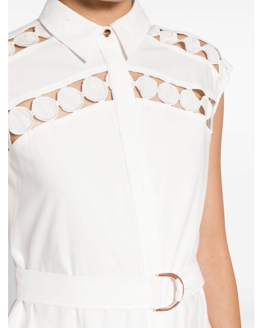 Vestido Keeling con detalle de perforaciones Acler de color White
