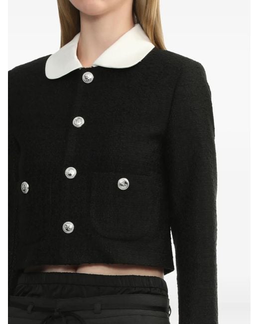 BAPY BY *A BATHING APE® Black Geknöpfte Jacke mit Bubikragen