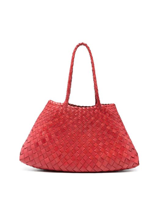 Dragon Diffusion Big Santa Crocce Woven Tote Bag in Red | Lyst