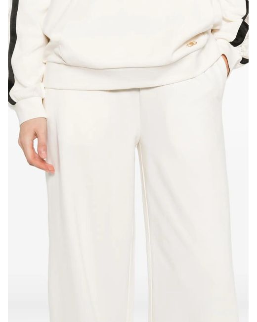 Liu Jo White Sporty Trousers With Logo