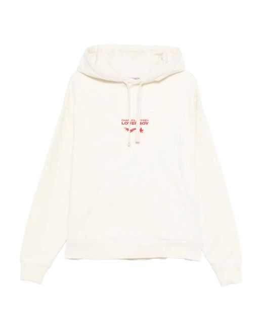 Charles Jeffrey White Logo-Embroidered Hoodie