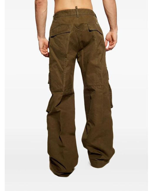 DSquared² Green Multi-Pocket Cargo Trousers for men