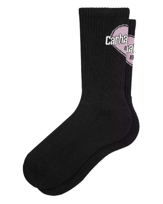 Carhartt ロゴ クルー 靴下 Black