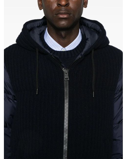 Piumino Con Inserti di Herno in Blue da Uomo