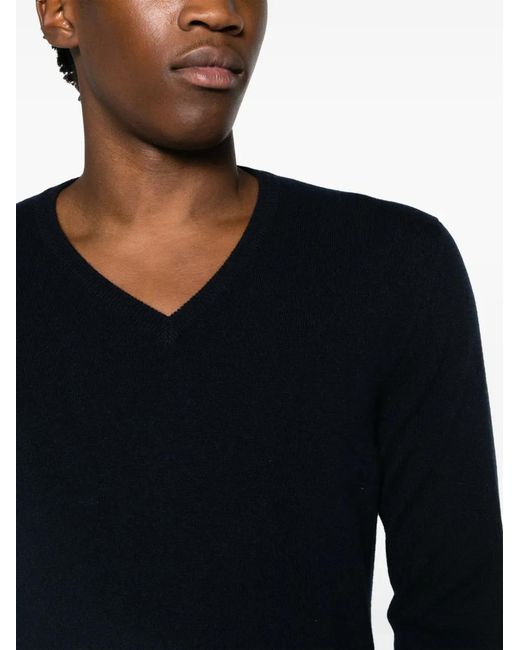 Malo Black Fine-Knit Cashmere Jumper for men