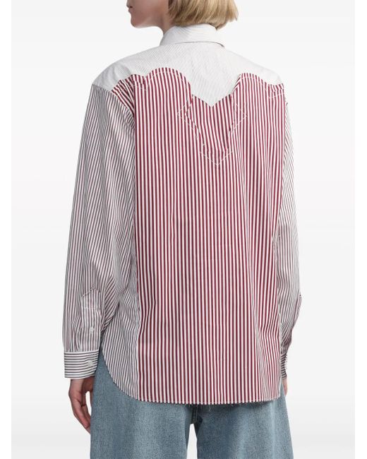 Maison Margiela Purple Striped Cotton Shirt
