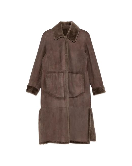 Manzoni 24 Brown Long-Sleeves Coat
