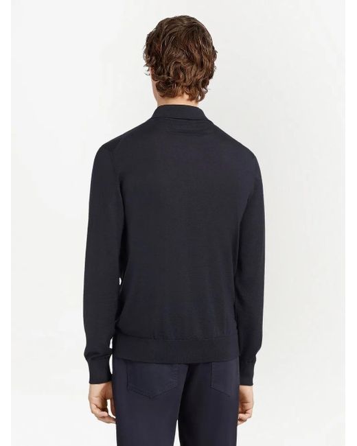 Zegna Blue Cashseta Polo Shirt for men