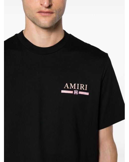 メンズ Amiri Watercolor Bar Tシャツ Black