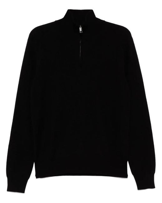 Brioni Black Half-Zip Jumper for men