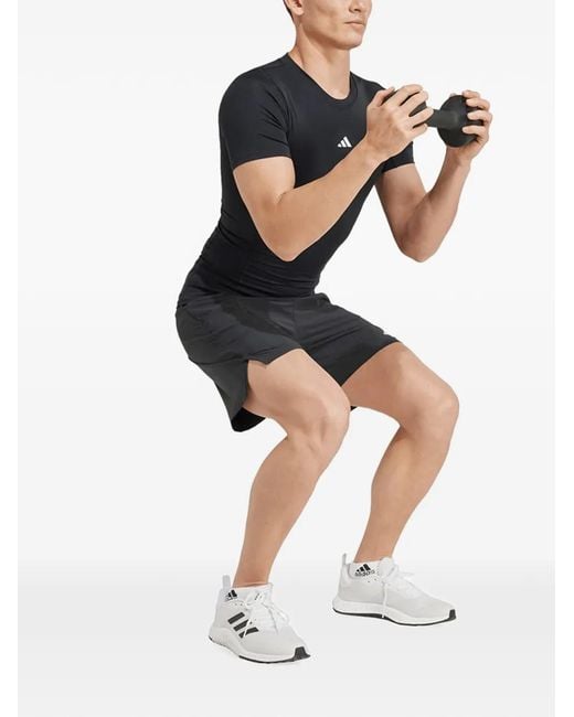 Adidas Black Techfit Compression T-Shirt for men