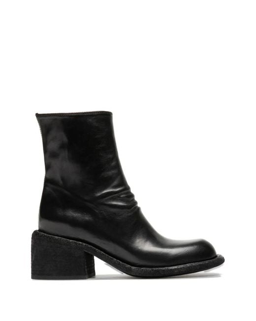 Officine Creative Black Zip Leather Boots