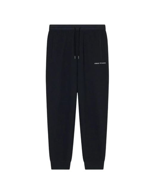 ARMANI EXCHANGE Black Drawstring-Fastening Track Pants for men