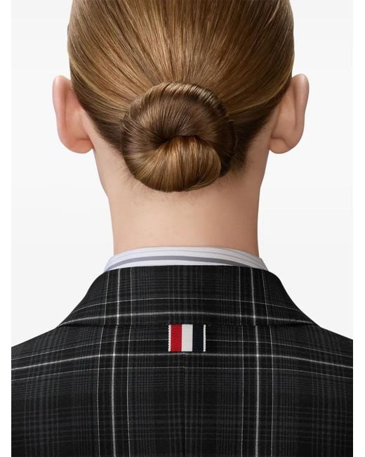 Thom Browne Black Plaid Blazer