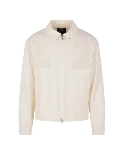 Laminar White Tech-Crincle Jacket for men