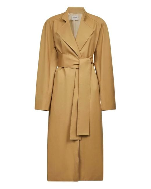 Khaite Natural Cotton Gabardine Lagden Trench Coat