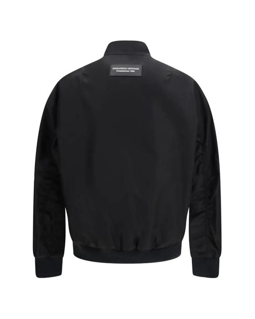 DSquared² Black Heritage Hybrid Bomber for men