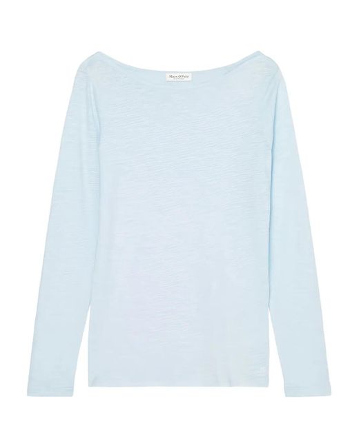 Marc O' Polo Blue Boat-Neck Long-Sleeve Top