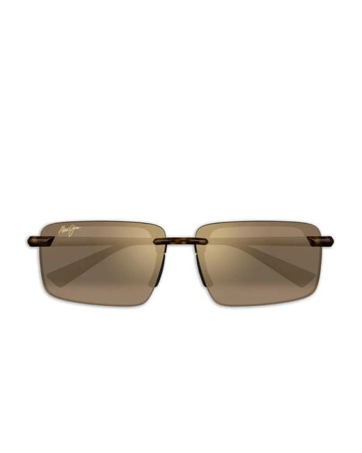 Maui Jim Laulima Zonnebril Met Vierkant Montuur in het Brown