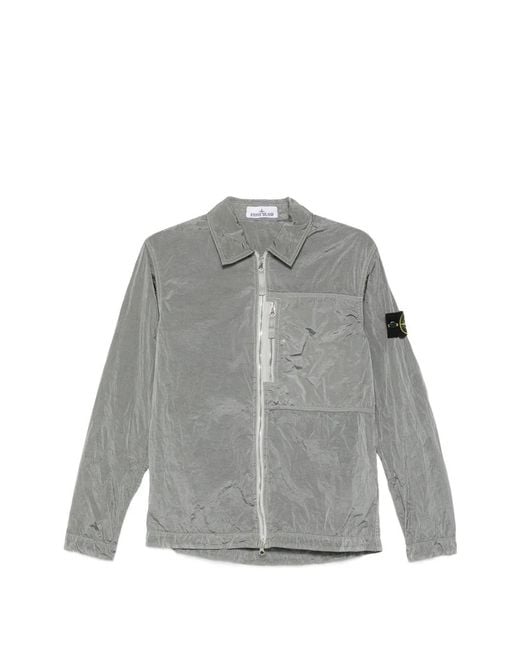 Stone Island Gray Large Vertical Chest Pocket Jacket For for men