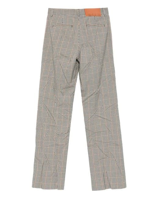 MSGM Gray Logo-Patch Trousers