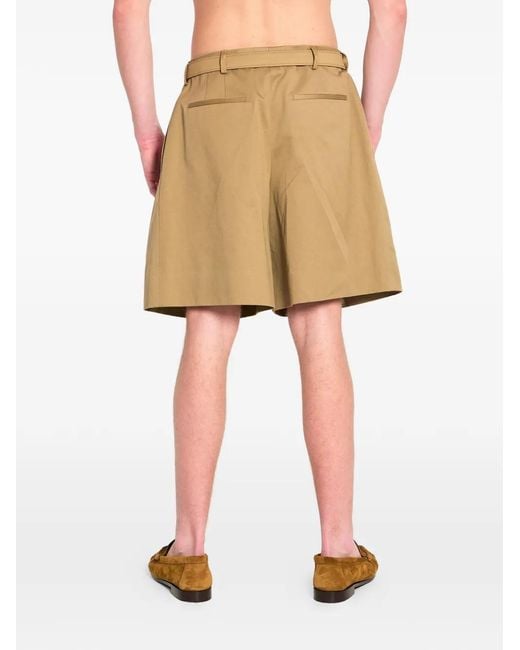 Saint Laurent Natural Drill Bermuda Shorts for men